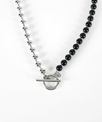 オニキス×ボールチェーンネックレス【MUK lucenzio】