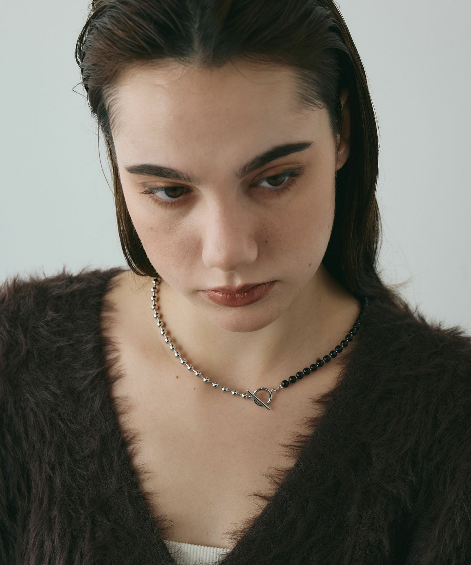 オニキス×ボールチェーンネックレス【MUK lucenzio】