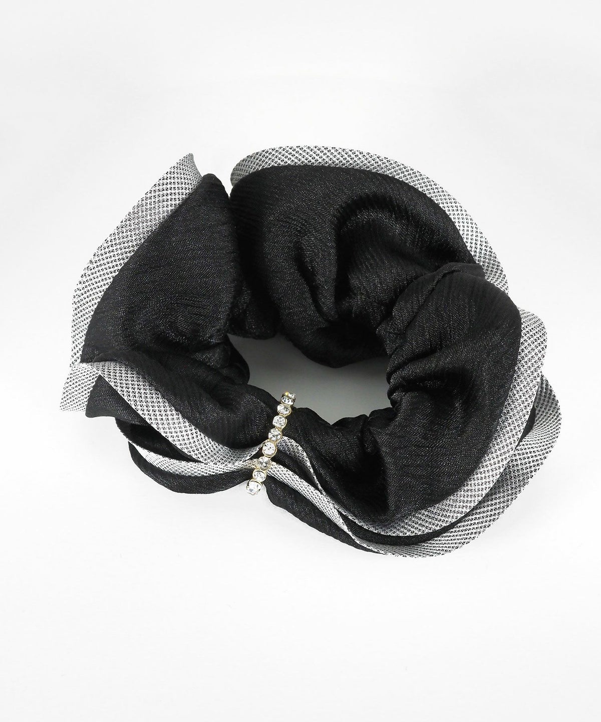 ストーンラインチャーム付きシュシュ