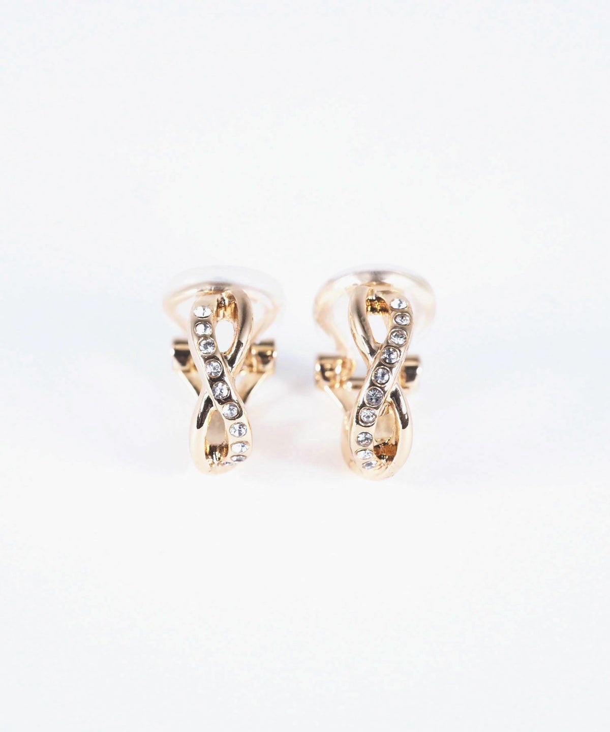 ツイストストーンクリップイヤリング