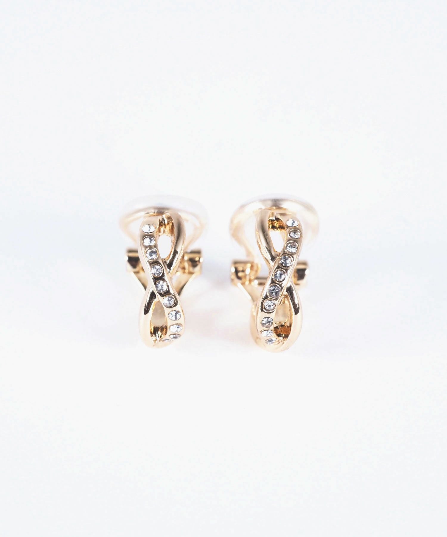 ツイストストーンクリップイヤリング