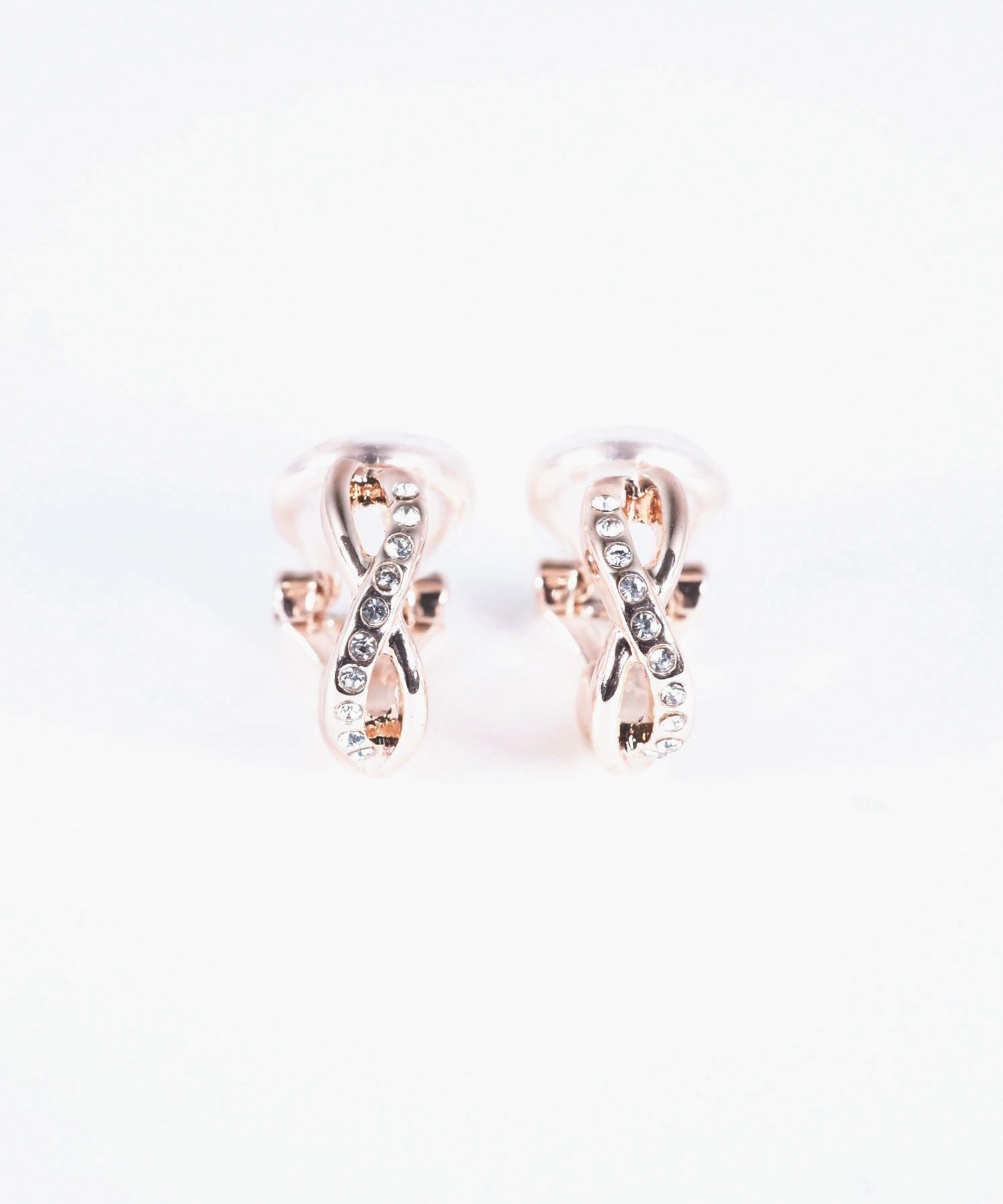 ツイストストーンクリップイヤリング