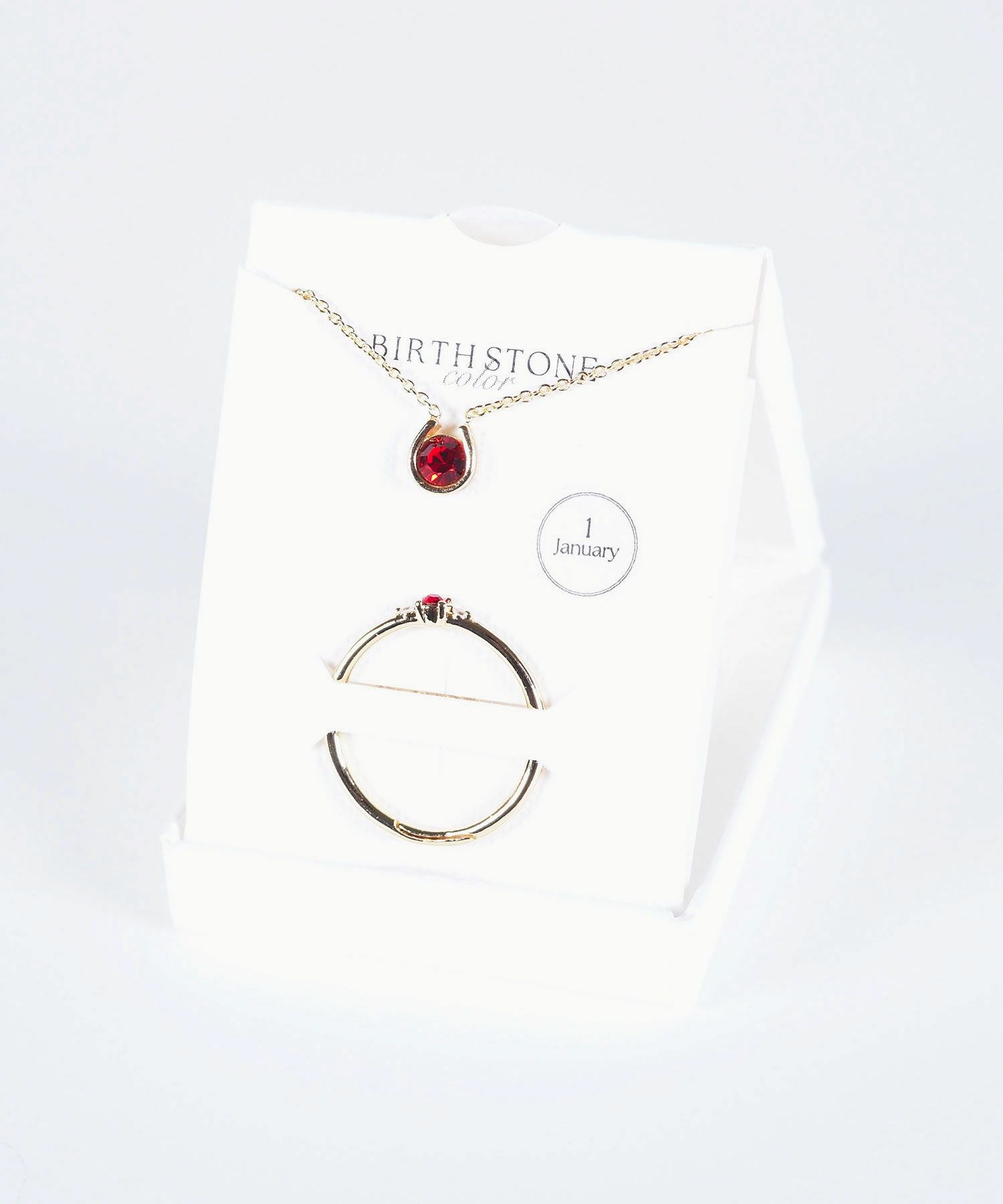 誕生石ネックレス＆リングセット