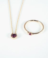 誕生石ネックレス＆リングセット