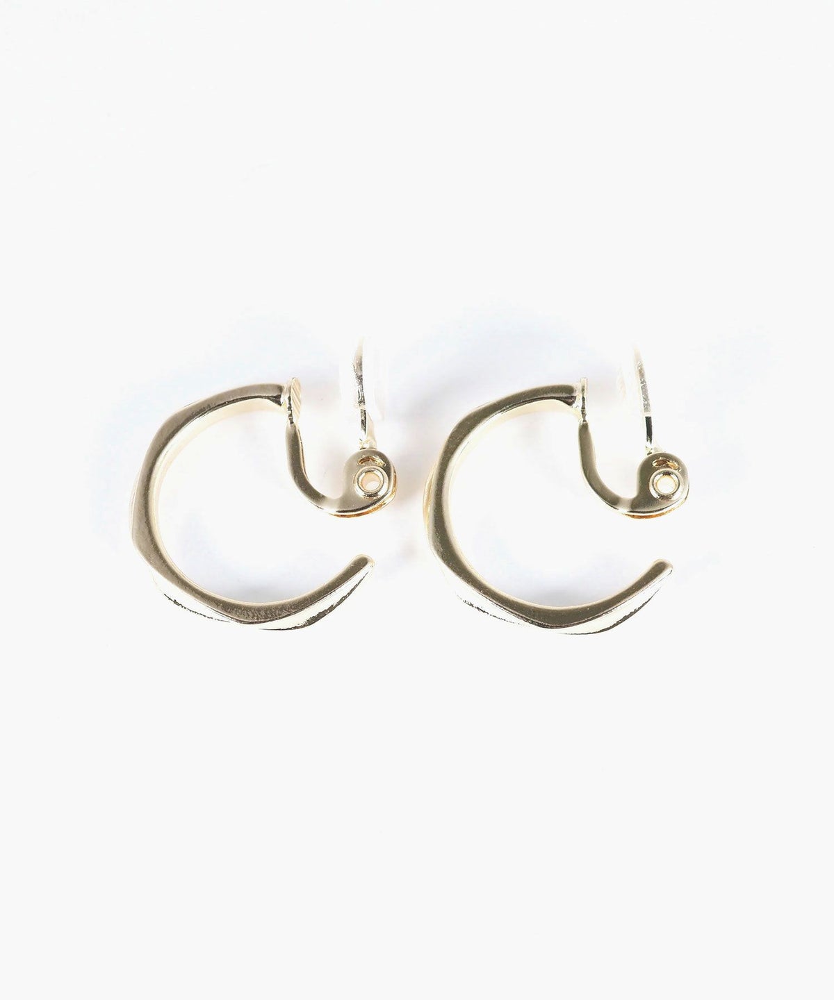 ツイストスリムフープクリップイヤリング