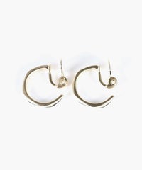 ツイストスリムフープクリップイヤリング