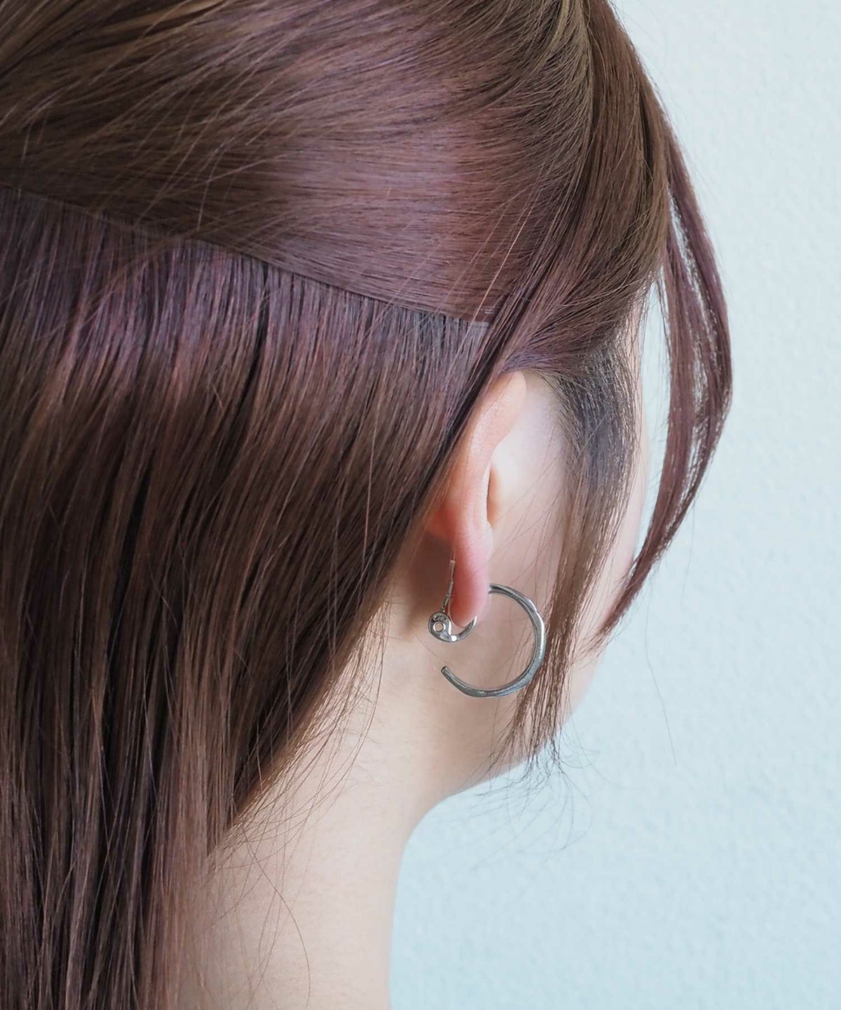 ツイストスリムフープクリップイヤリング
