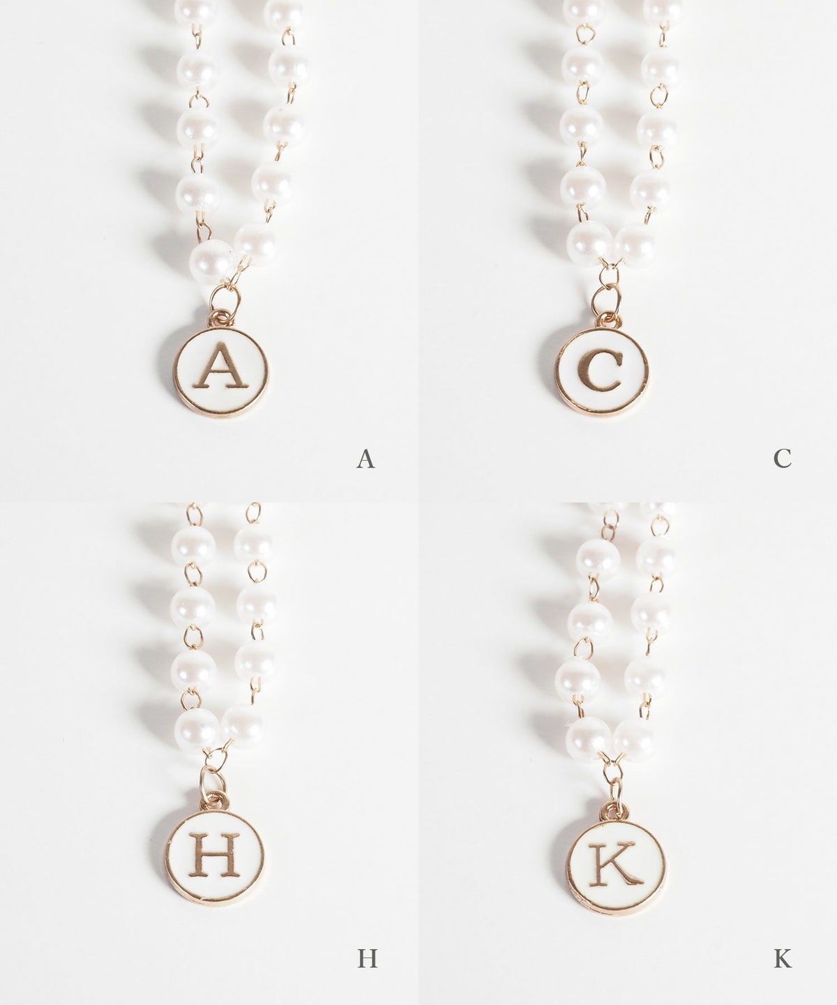 ぬいぐるみ用イニシャルネックレス