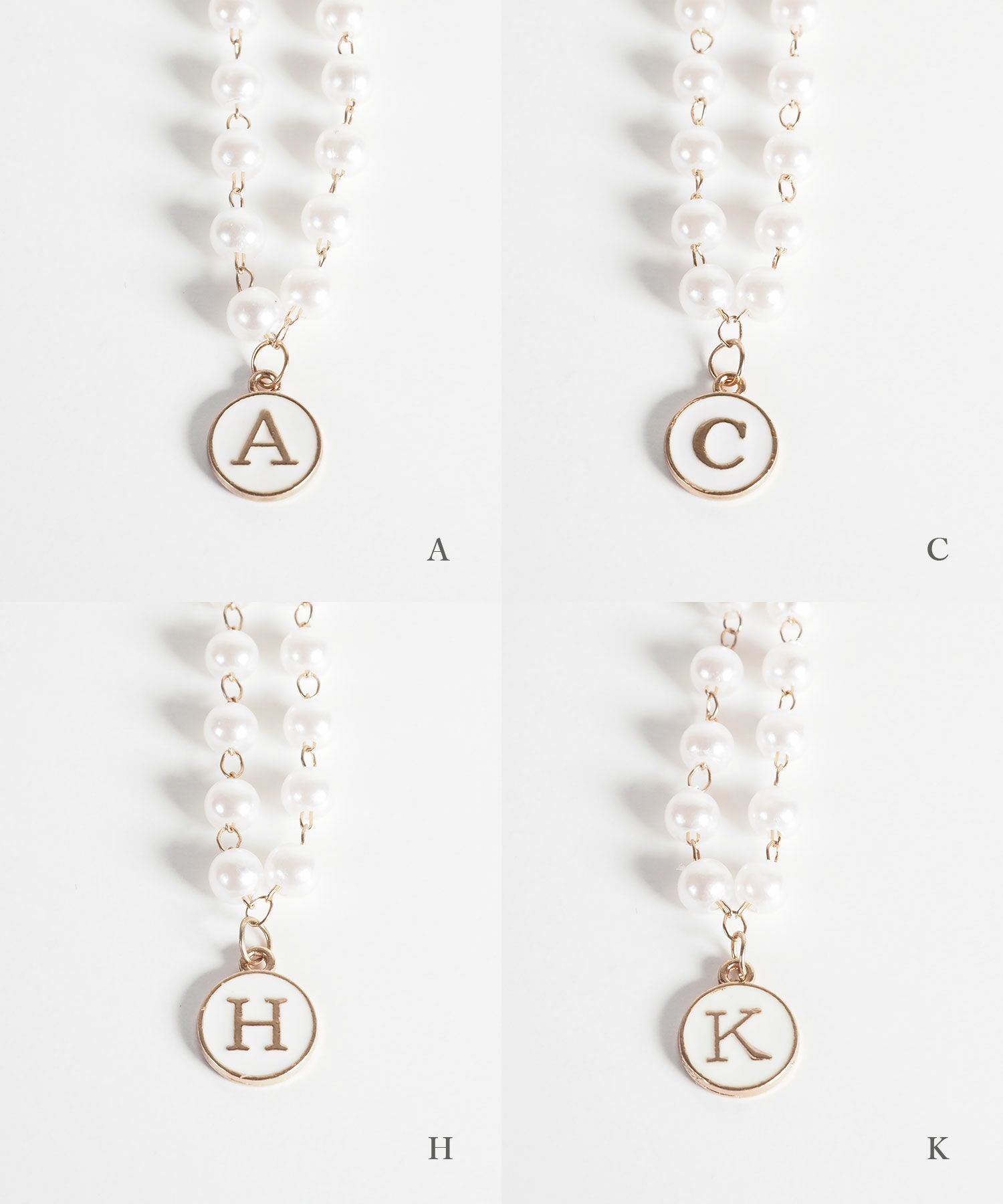 ぬいぐるみ用イニシャルネックレス