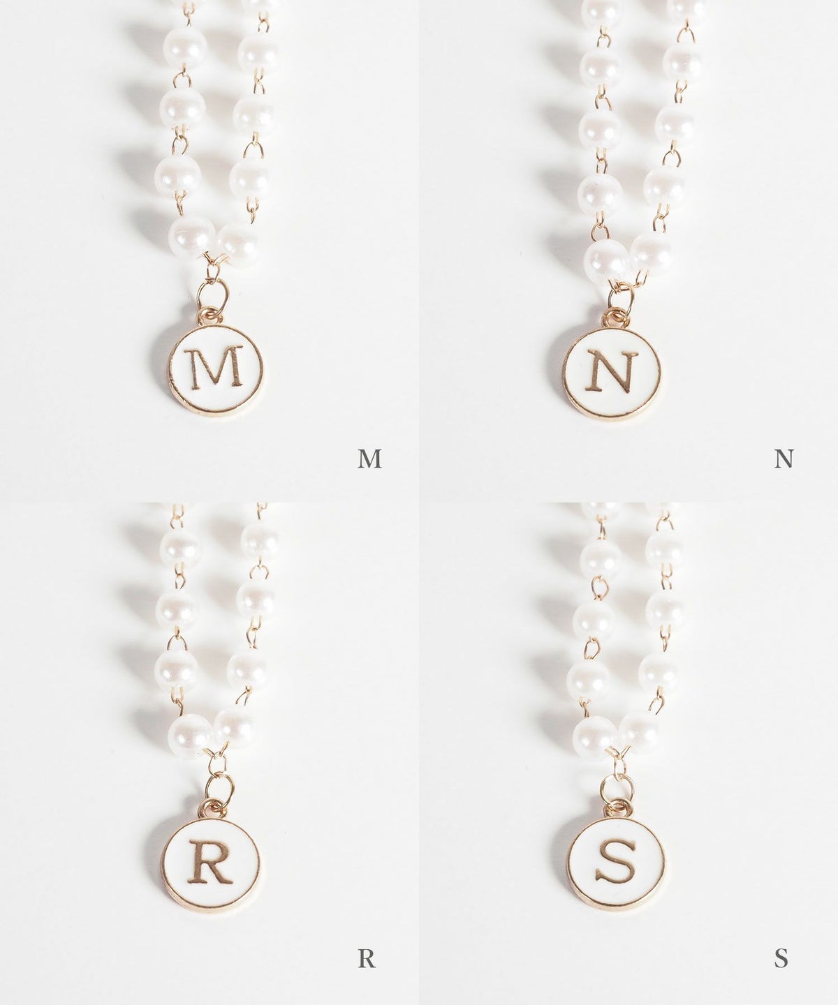 ぬいぐるみ用イニシャルネックレス