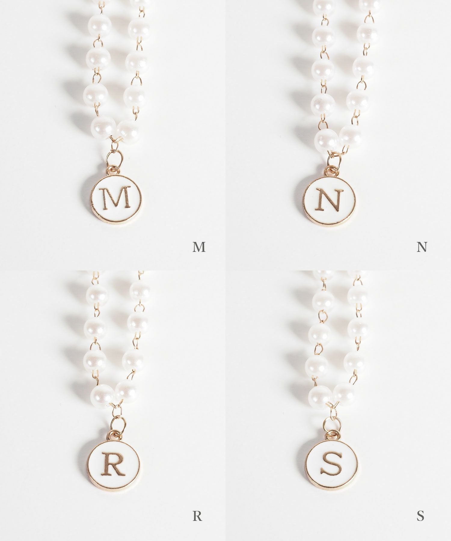 ぬいぐるみ用イニシャルネックレス