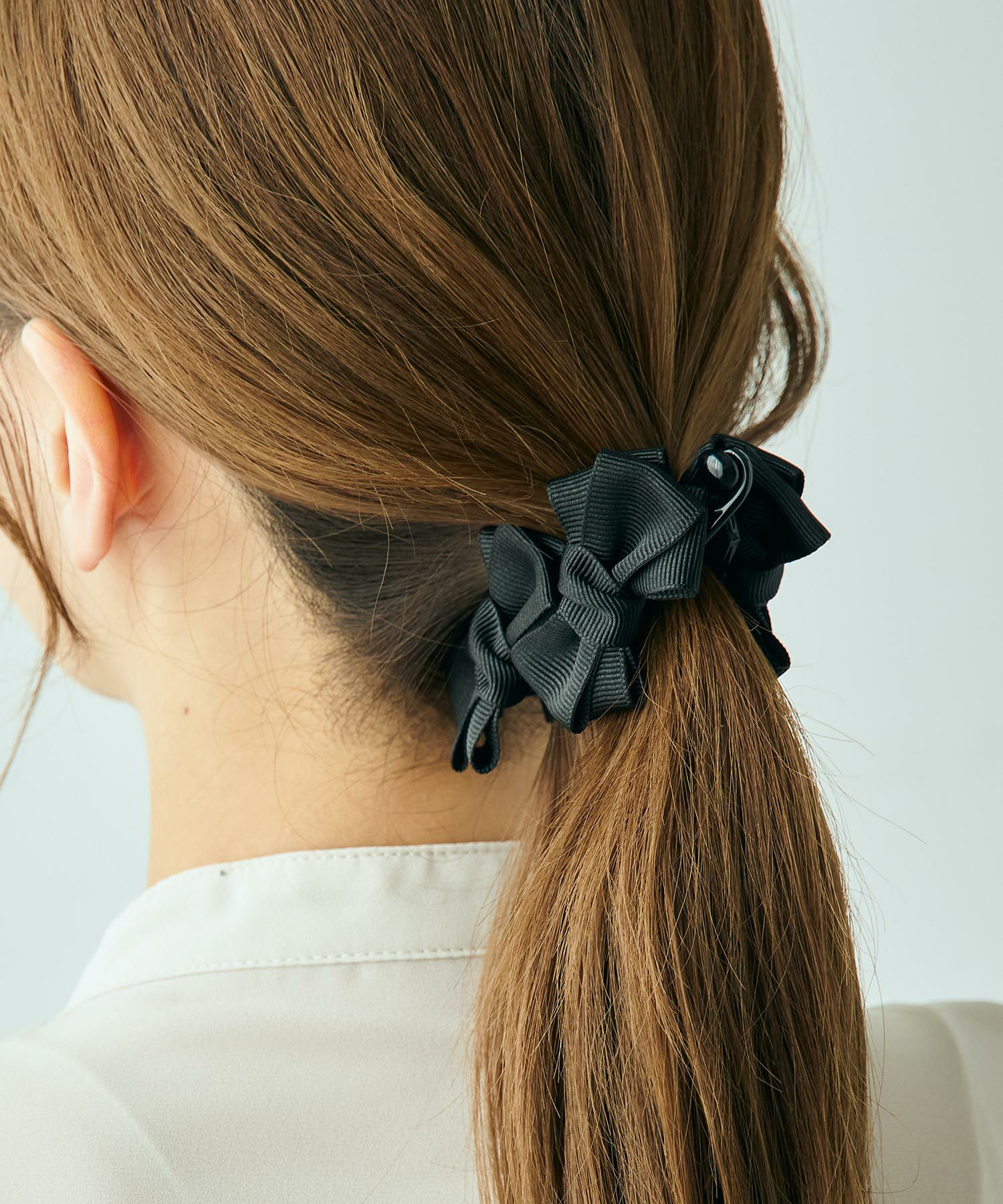 グログランミニリボンバナナクリップ【JUNO PREMIUM】