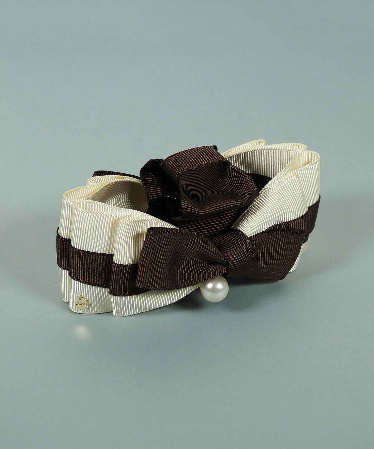 バイカラーグログランリボンバンスクリップ【JUNO PREMIUM】