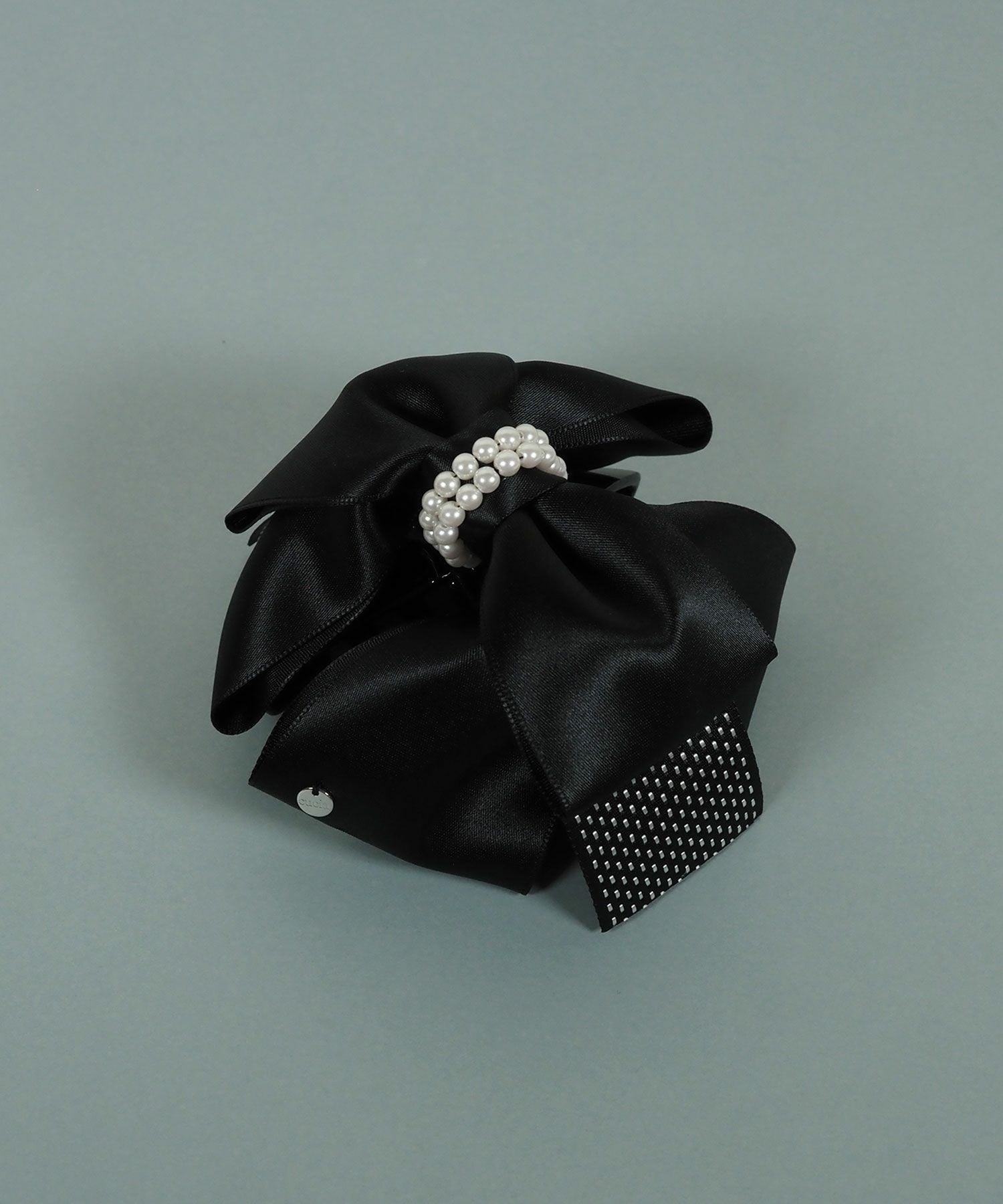 サテンリボンパールバンスクリップ【JUNO PREMIUM】