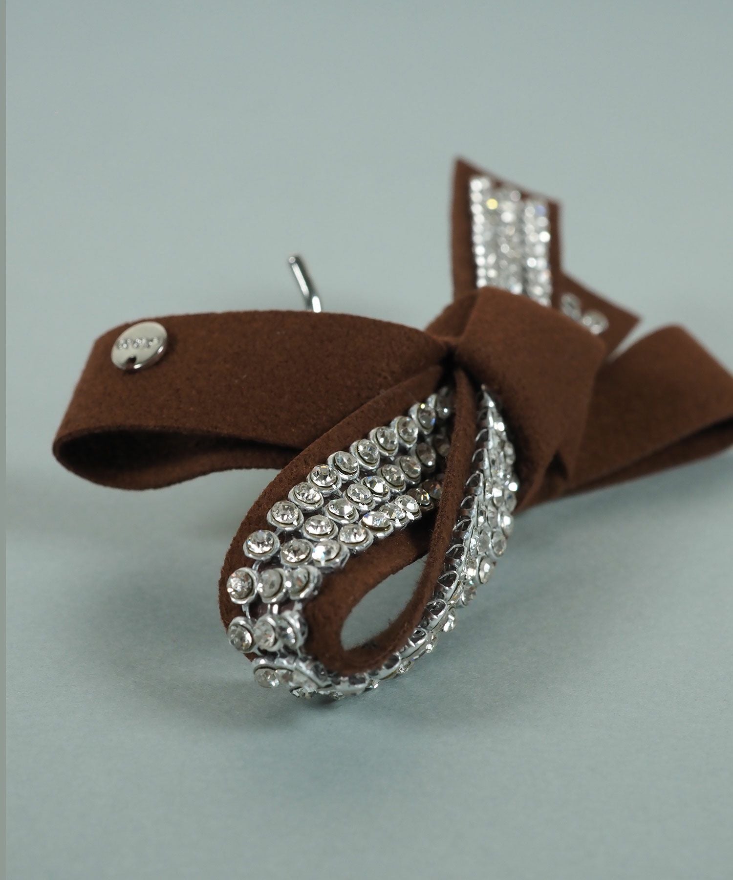 ラインストーンリボンポニーフック【JUNO PREMIUM】