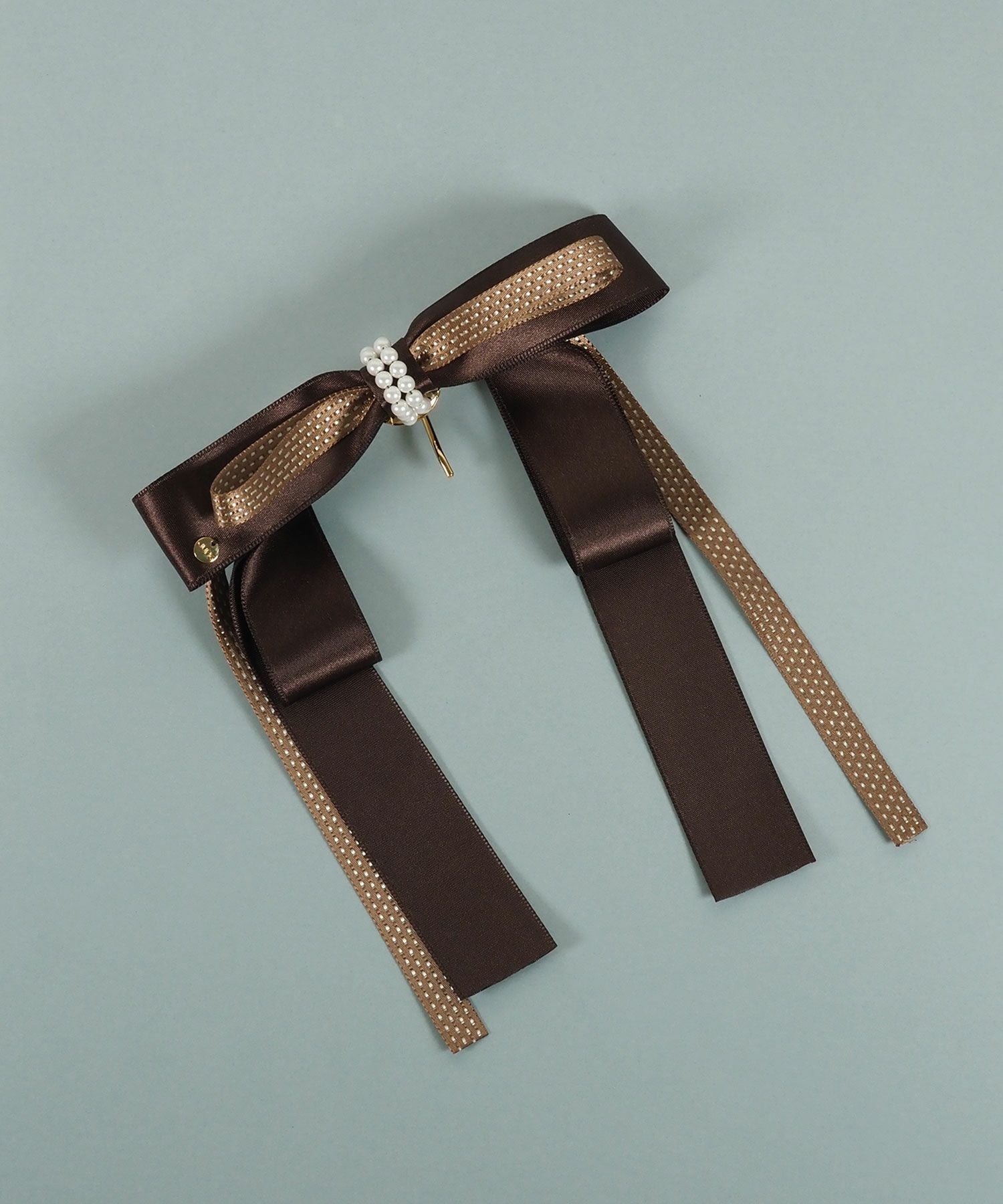 サテンロングリボンポニーフック【JUNO PREMIUM】