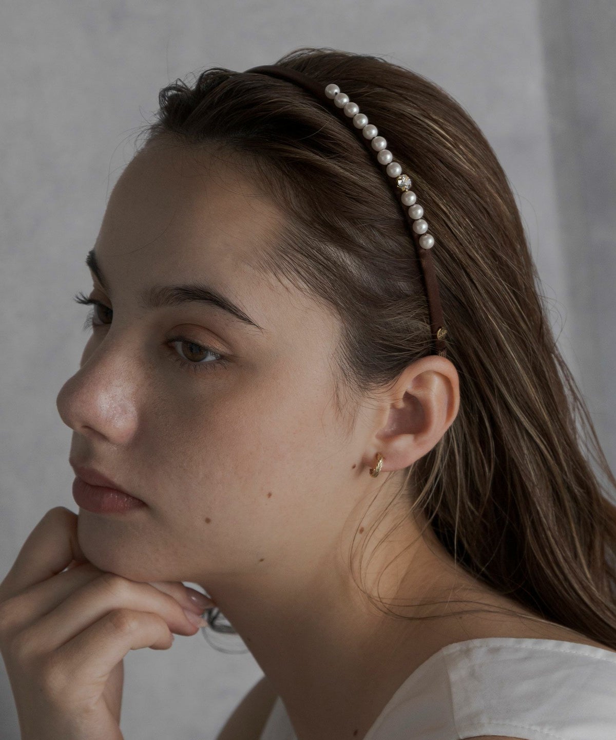 パールビジュースリムカチューシャ【JUNO PREMIUM】