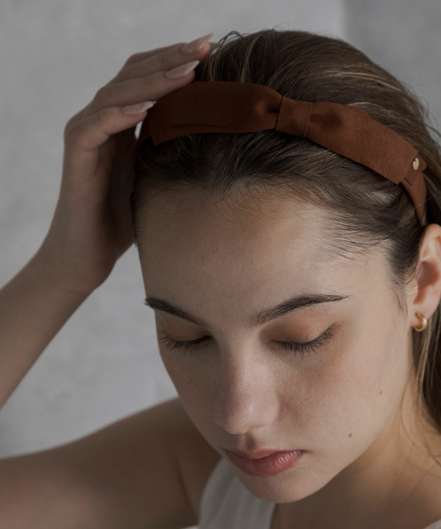 スウェードリボンカチューシャ【JUNO PREMIUM】