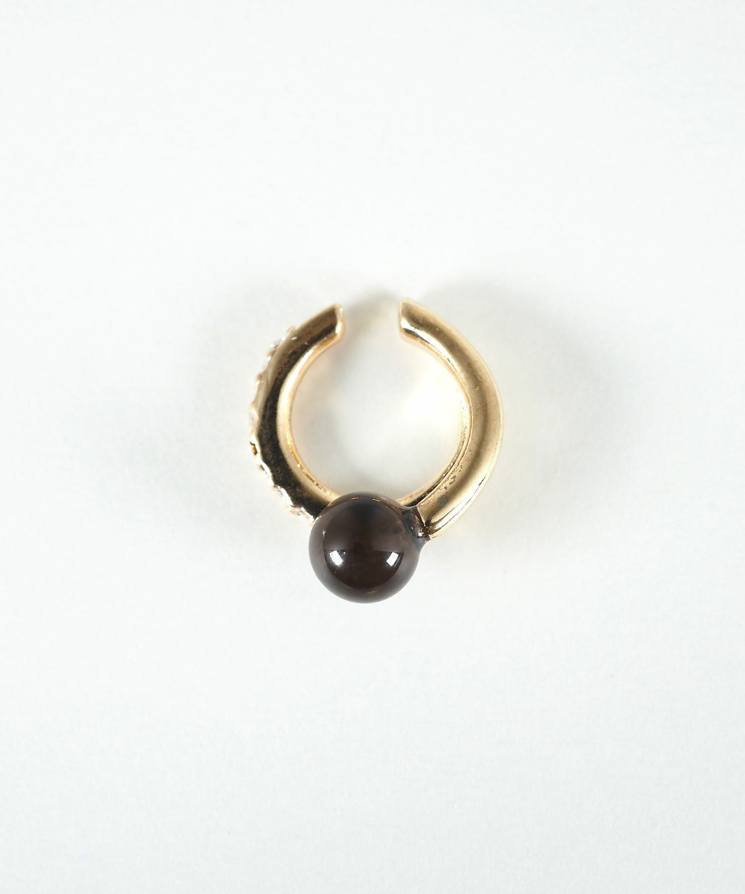 ストーン×ガラスイヤーカフ【MUK blossom stone】