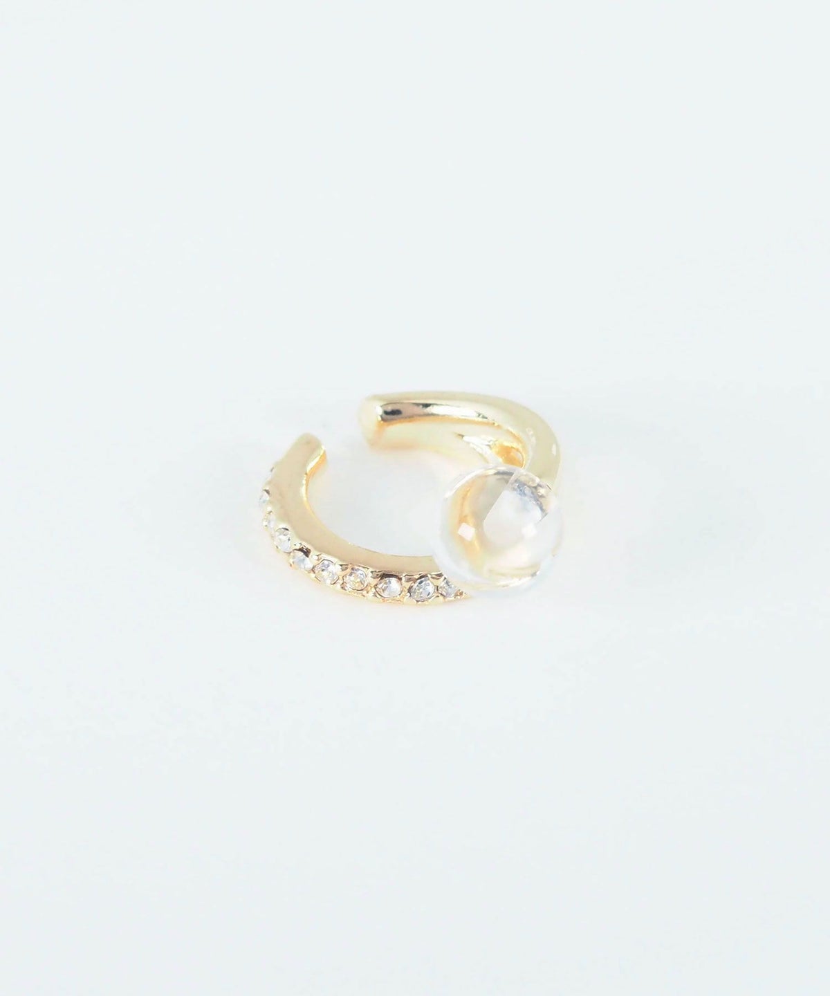 ストーン×ガラスイヤーカフ【MUK blossom stone】