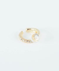 ストーン×ガラスイヤーカフ【MUK blossom stone】