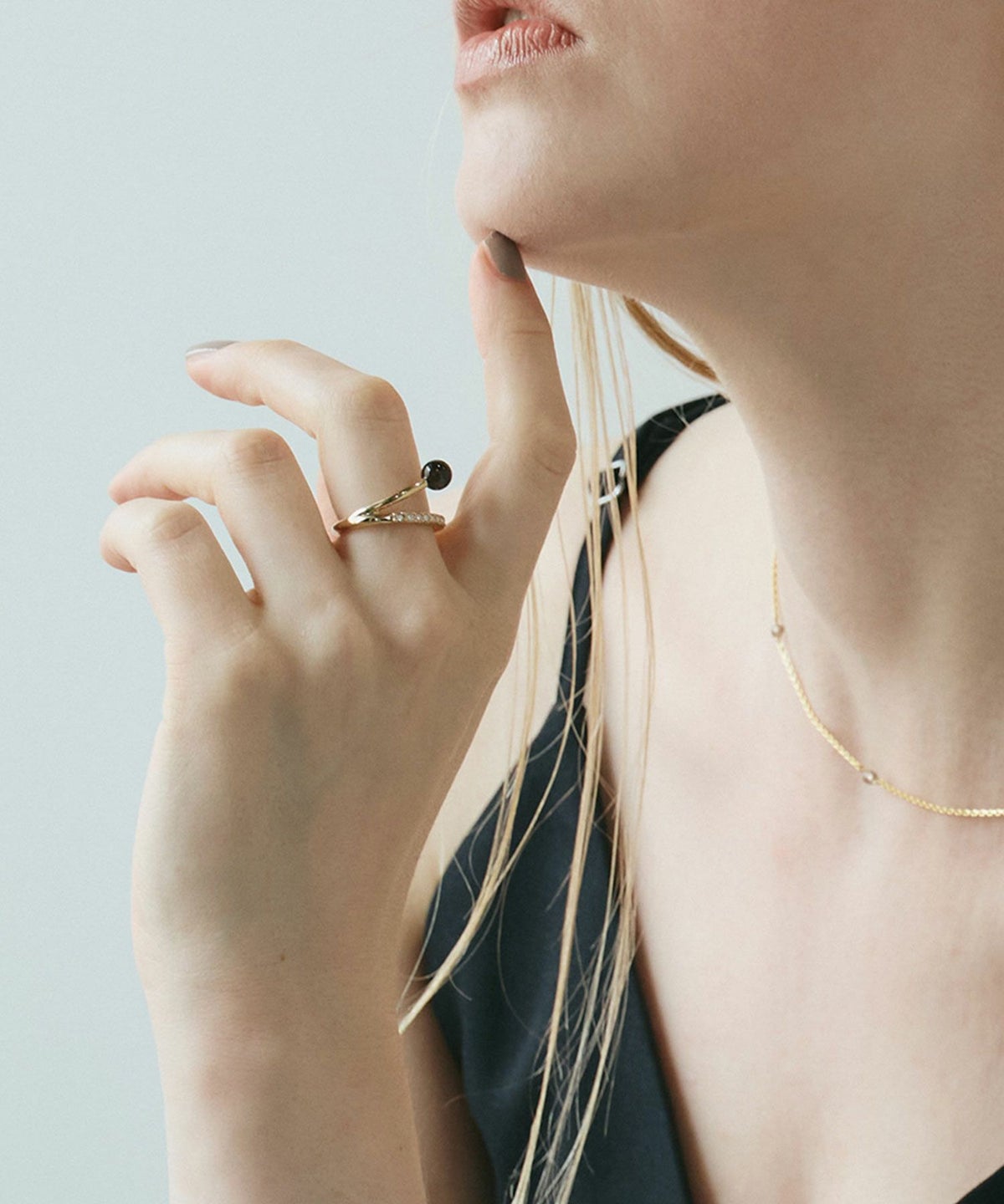 ストーン×ガラスリング【MUK blossom stone】