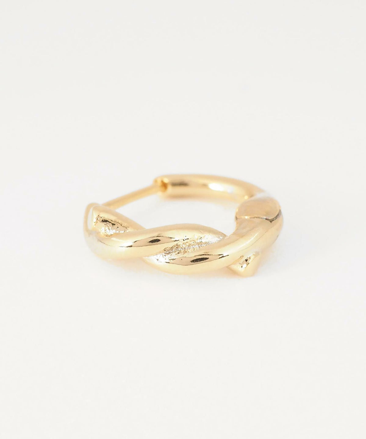 クロスループスプリングフープピアス