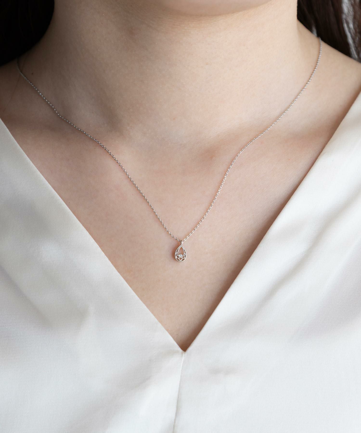 ドロップレースプチペンダント