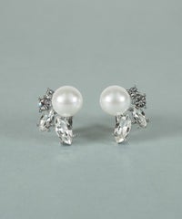 貝パールビジューイヤリング