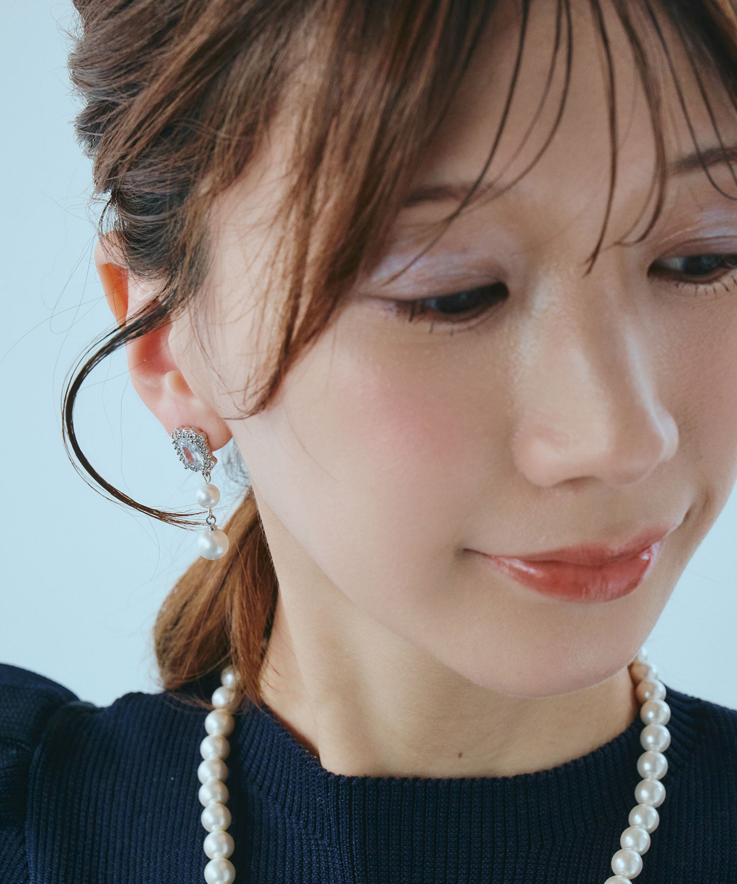 ダブル貝パールビジューチタンポストピアス【JUNO PREMIUM】 | 【公式