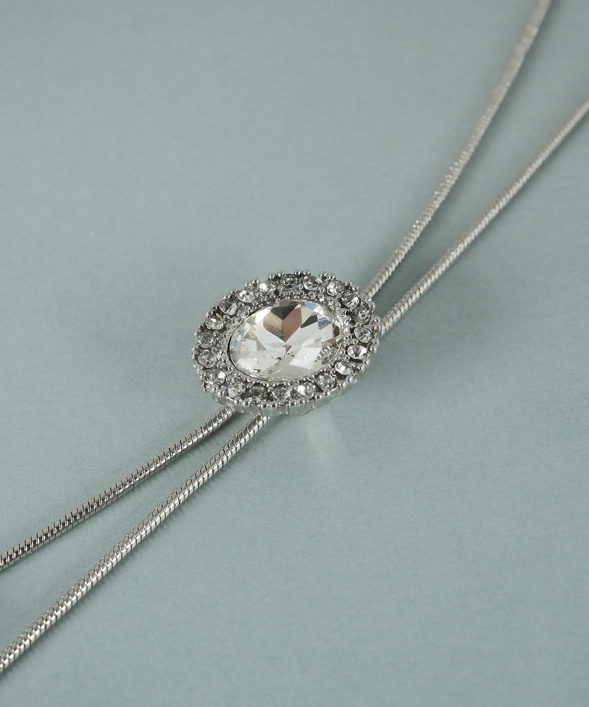 貝パールビジューロングネックレス