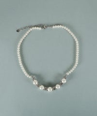 貝パールビジューラインネックレス【JUNO PREMIUM】