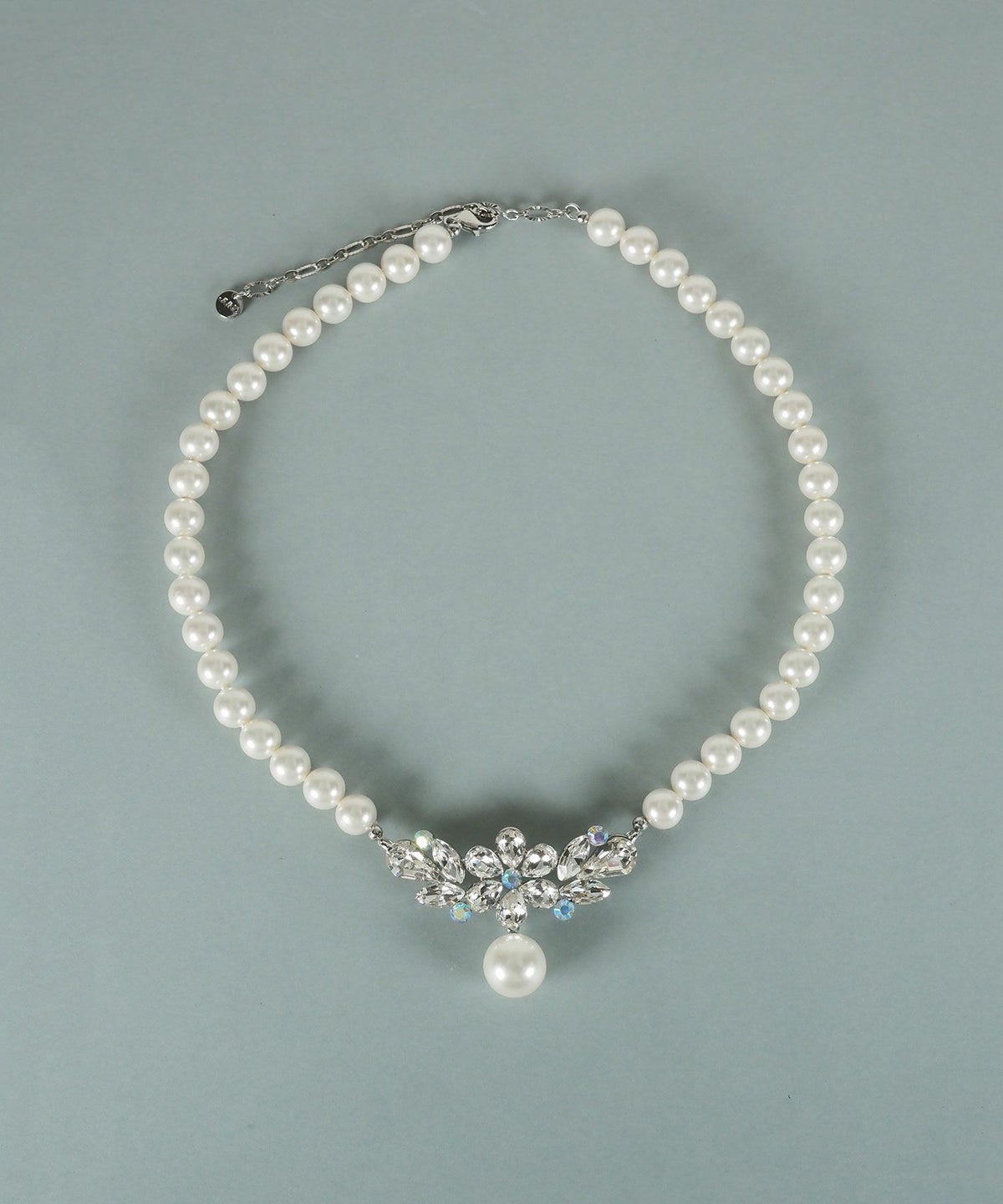 貝パールフラワービジューネックレス【JUNO PREMIUM】