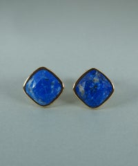 スクエアラピスラズリイヤリング【JUNO PREMIUM】