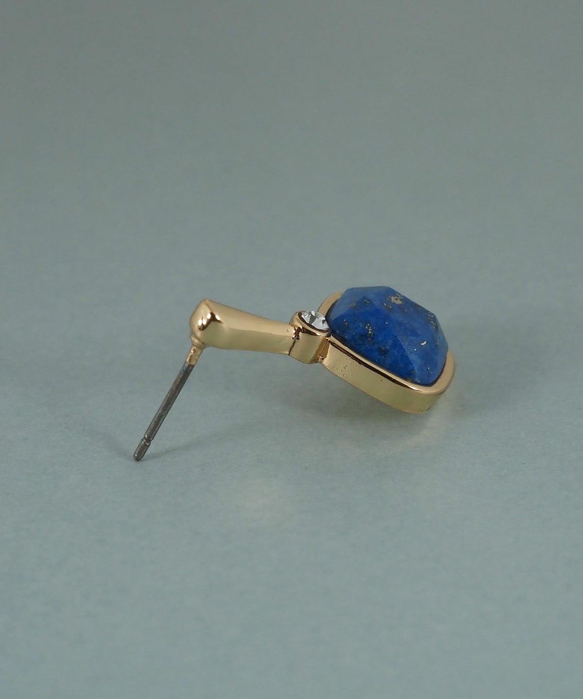 スクエアラピスラズリクリスタルピアス【JUNO PREMIUM】