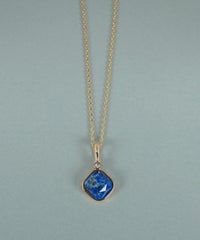 スクエアラピスラズリクリスタルネックレス【JUNO PREMIUM】