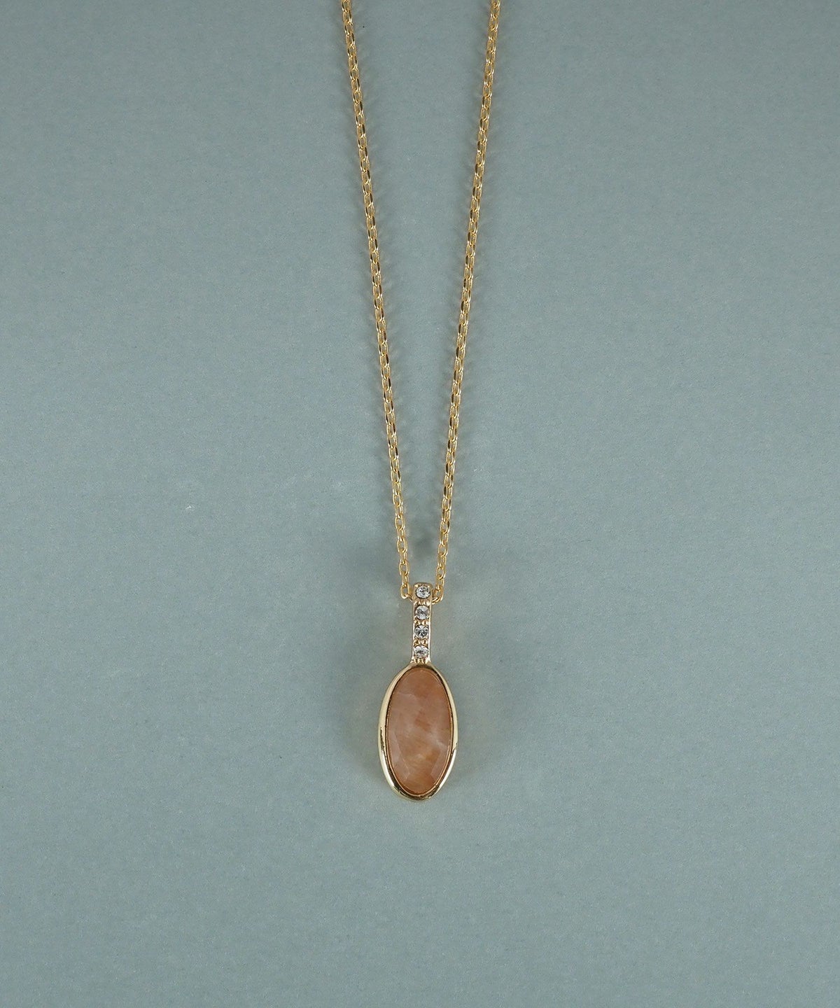 サンストーンエリプスネックレス【JUNO PREMIUM】