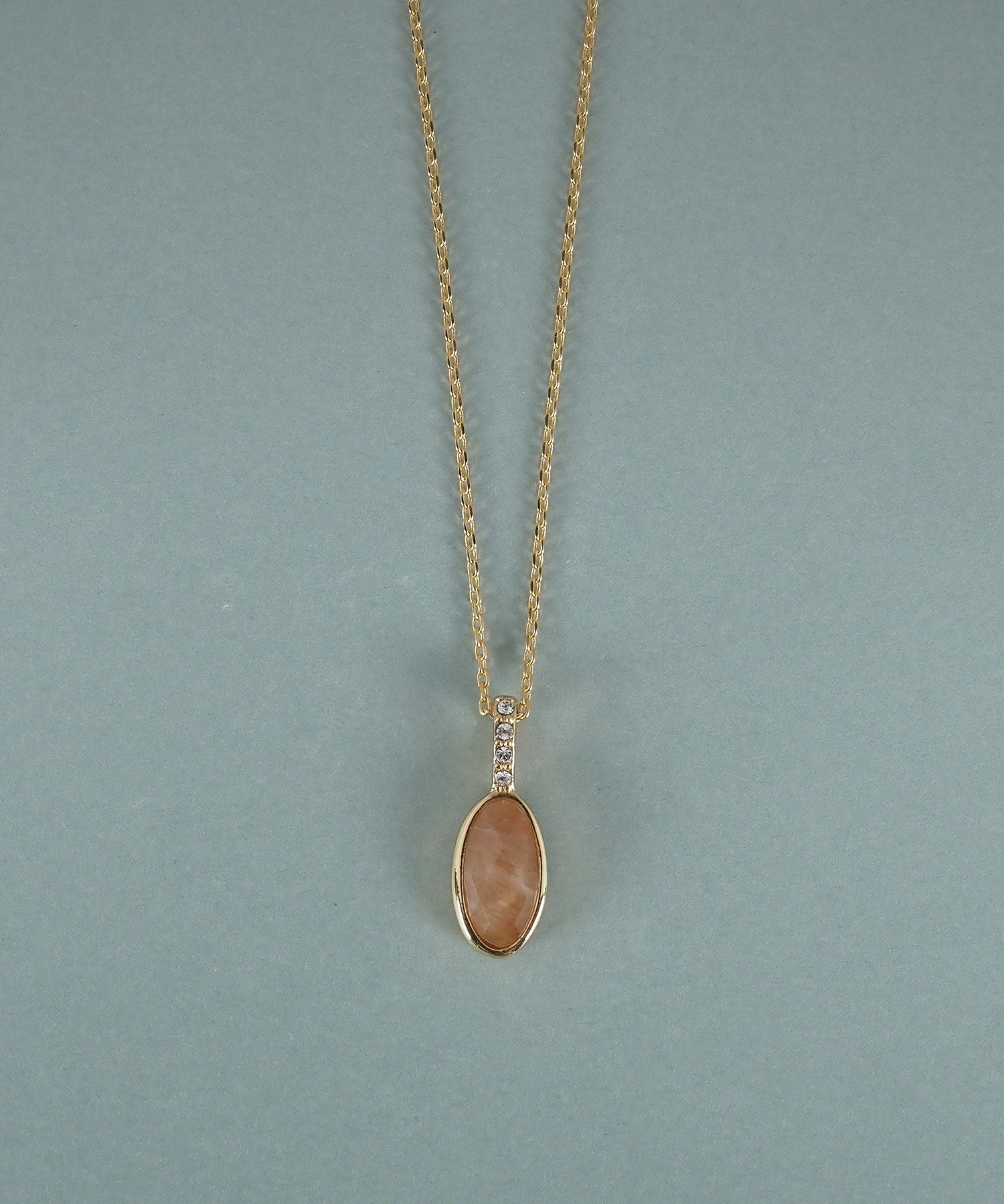 サンストーンエリプスネックレス【JUNO PREMIUM】