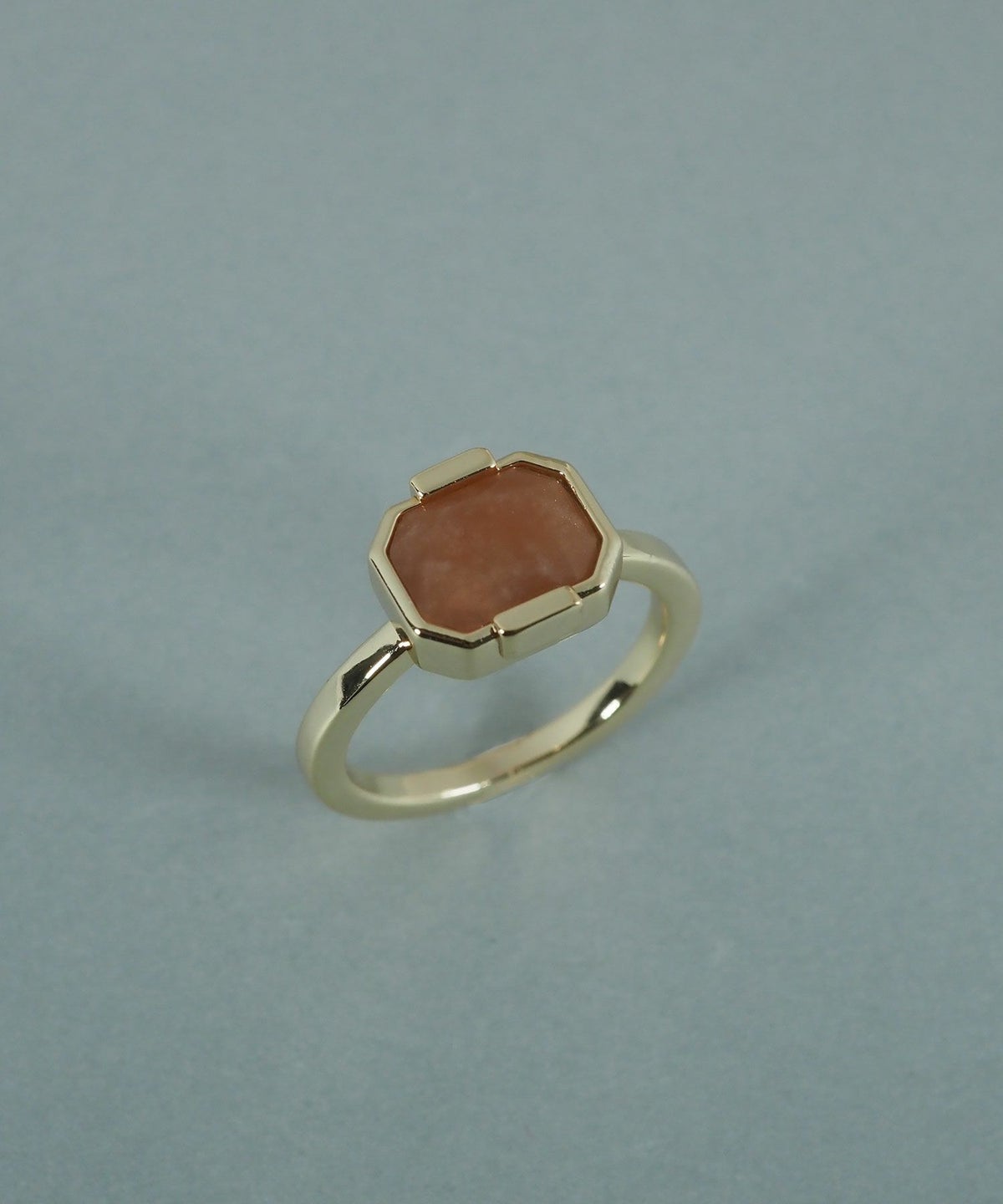 オクタゴンカットサンストーンリング【JUNO PREMIUM】