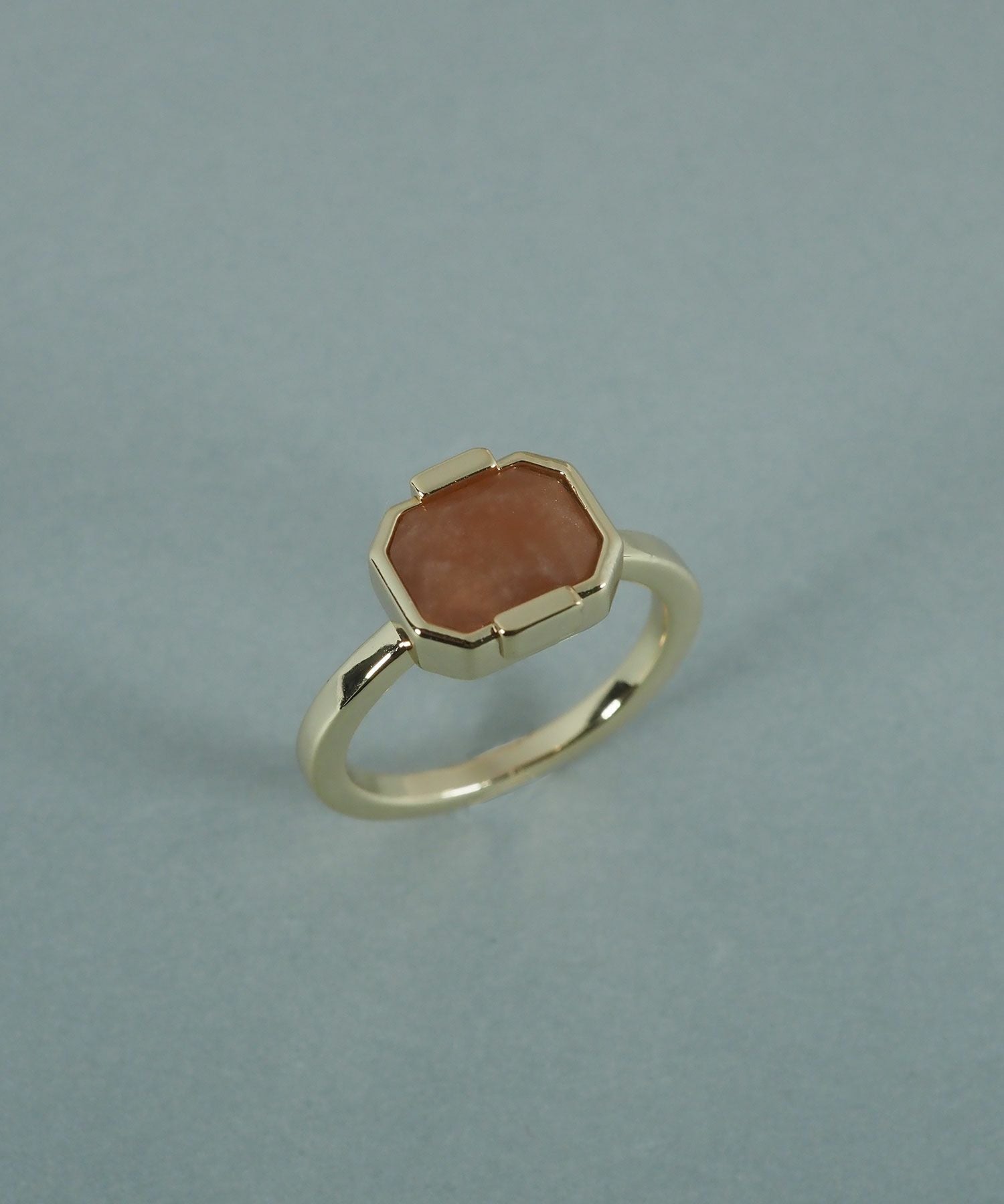 オクタゴンカットサンストーンリング【JUNO PREMIUM】