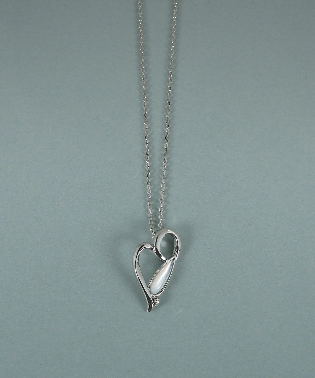 ハートフレームパールブランネックレス【JUNO PREMIUM】