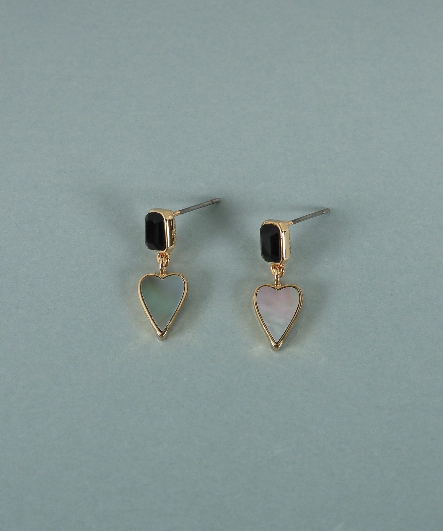 ハートノワールシェル ピアス【JUNO PREMIUM】