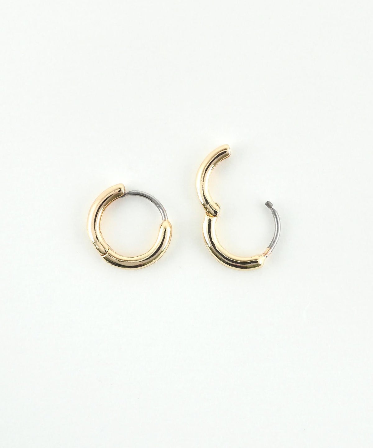 10mmシンプルスリムフープステンレスポストピアス