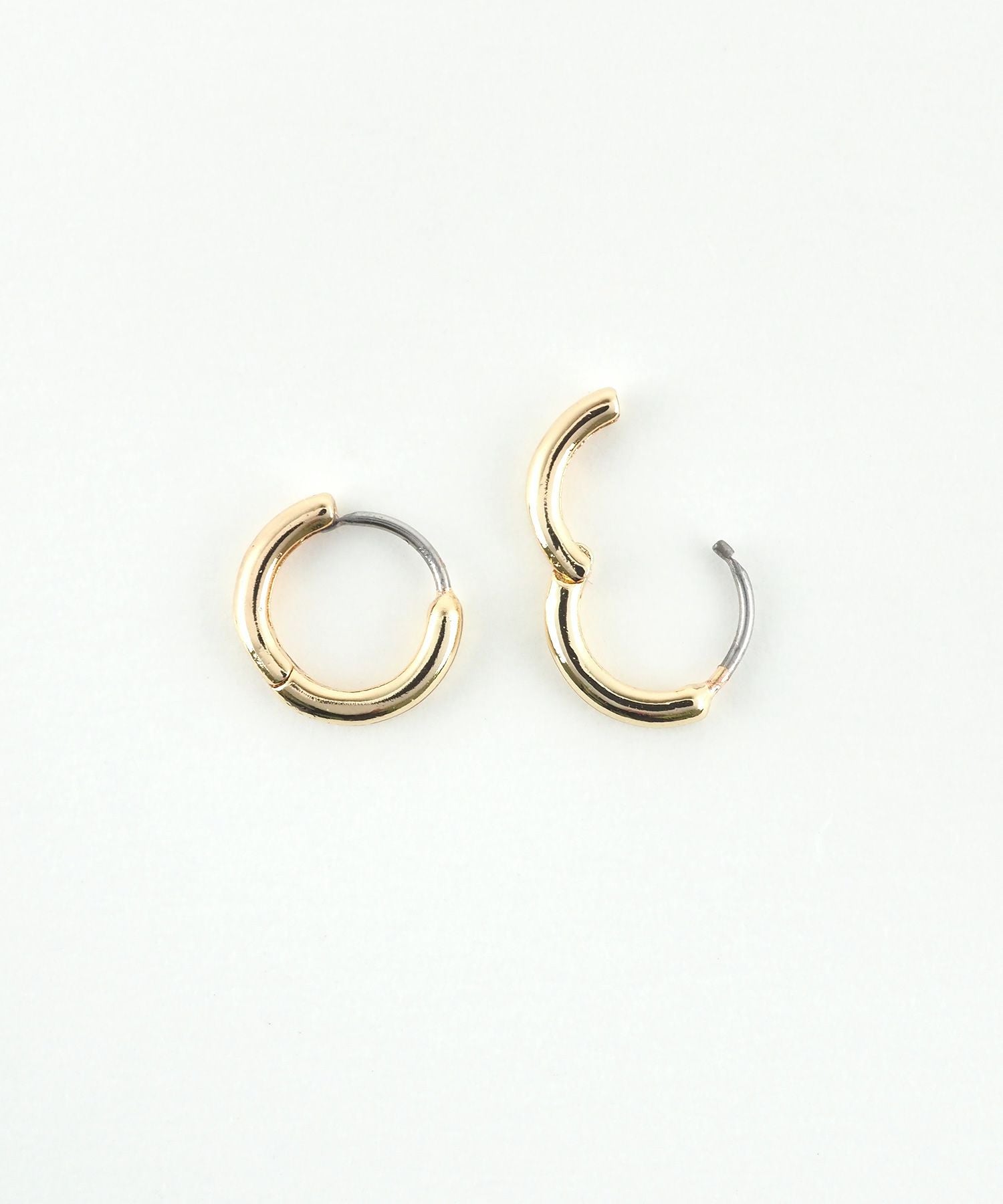 10mmシンプルスリムフープステンレスポストピアス