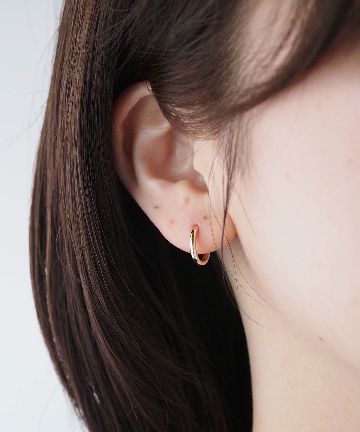 10mmシンプルスリムフープステンレスポストピアス