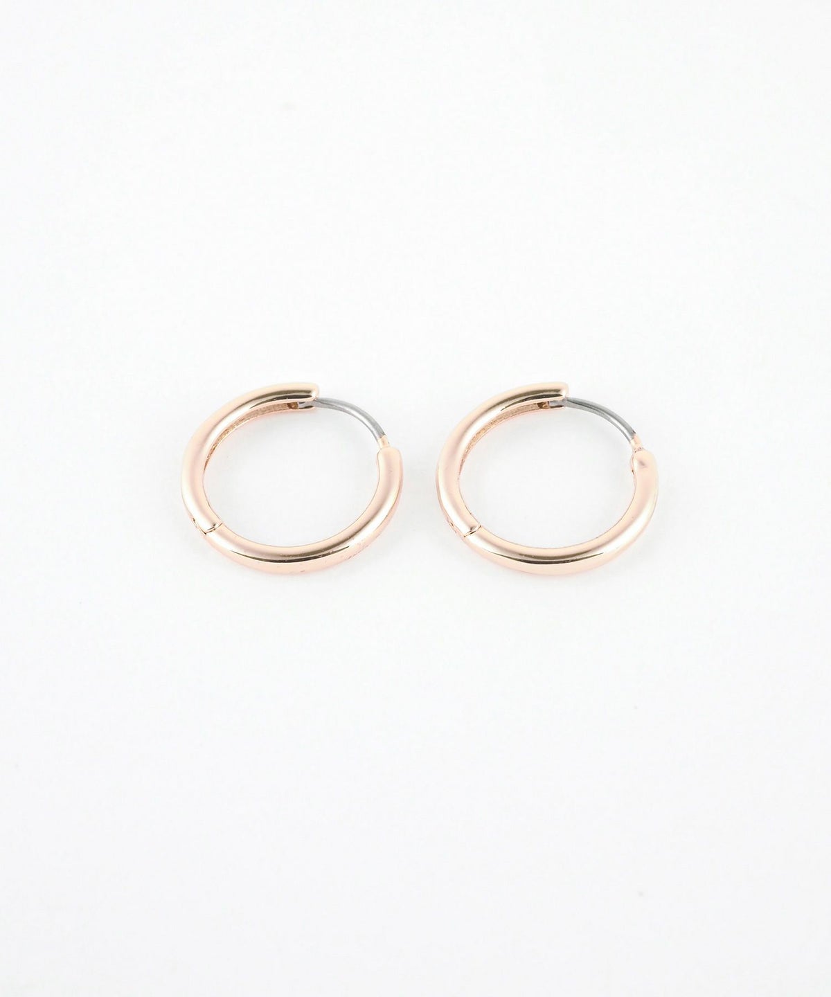 14mmシンプルスリムフープステンレスポストピアス