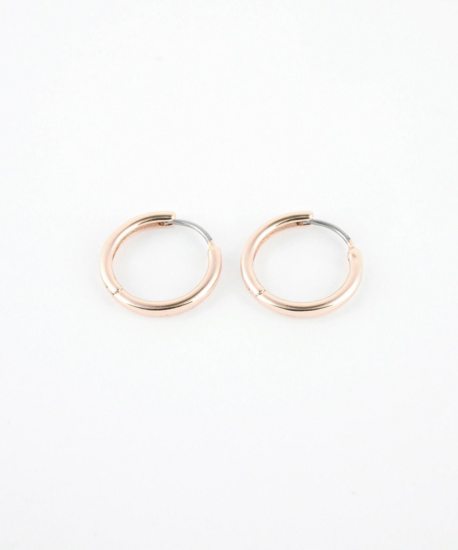 14mmシンプルスリムフープステンレスポストピアス