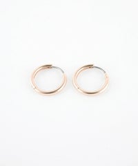 14mmシンプルスリムフープステンレスポストピアス