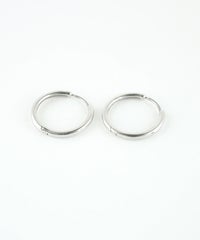 21mmシンプルスリムフープステンレスポストピアス