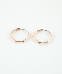 21mmシンプルスリムフープステンレスポストピアス